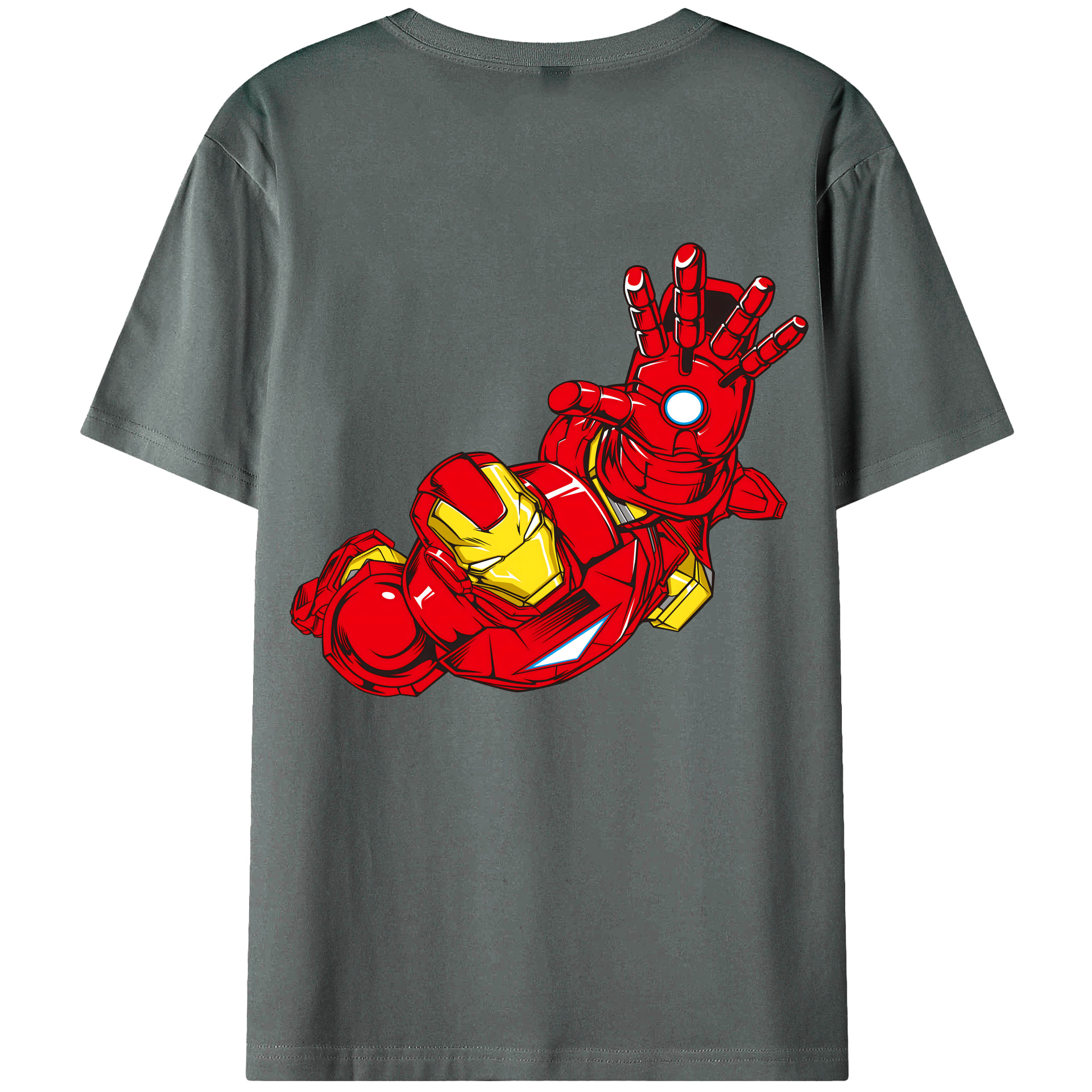 （画像用） アベンジャーズ The Avengers 綿100％ メンズ半袖Tシャツ（バックプリント） 通気性